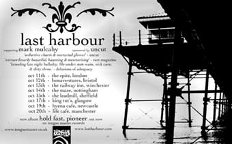 Last Harbour in concert - click for hi resolution poster